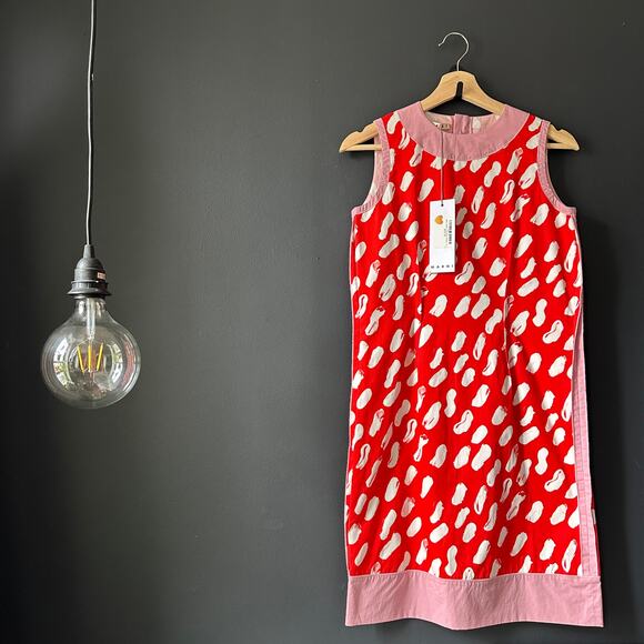 MARNI Girls Gabardine Dotted Shift Dress NEW Size 12Y - Picture 4 of 13